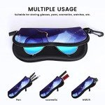 Portable Neoprene Sunglasses Case with Hook - Purple