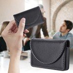 Leather Business Card Holder Wallet for Men