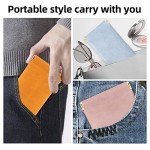 3-Pack Soft Leather Sunglasses Cases with Cleaning Cloth