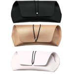 YAFALA Soft PU Leather Eyeglass Case Pouch - 3pcs
