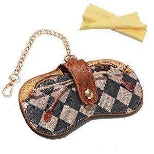 Ultra Slim Soft Leather Sunglasses Bag - Vintage Grey