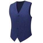 Men’s Slim Fit Pinstripe 3-Piece Suit Set