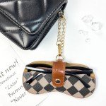 Ultra Slim Soft Leather Sunglasses Bag - Vintage Grey