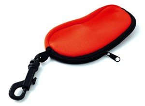 Red Neoprene Floating Sunglass Case with Clip