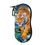 Brown Tiger Print Sunglasses Case for Men