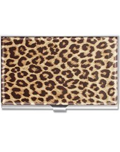 Swooflia Metal Leopard Business Card Holder for All
