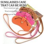 Portable Slim Glasses Case Pouch - Orange