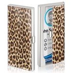 Swooflia Metal Leopard Business Card Holder for All