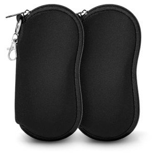 2 Pack Portable Sunglasses Case with Clip