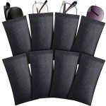 Xuhal 8-Pack PU Leather Sunglasses Cases