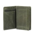 Antiq RFID Blocking Leather Card Wallet - Green