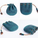 Vintage Leather Drawstring Coin Pouch for Men