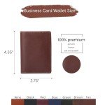 Antiq RFID Blocking Leather Card Wallet - Green