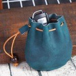 Vintage Leather Drawstring Coin Pouch for Men