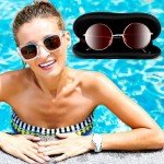 2 Pack Portable Sunglasses Case with Clip