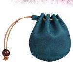 Vintage Leather Drawstring Coin Pouch for Men