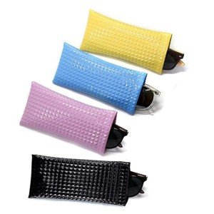 4 Pack Portable PU Leather Sunglasses Cases