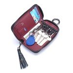 Stylish Black Leather Key Case for Men and Women