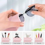 2-Pack Portable Silicone Sunglasses Case for Men & Women