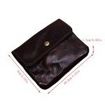 Leather Zipper Coin Purse Wallet for Men