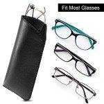 5 Pack Soft Leather Eyeglass Cases for Travel