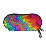 Rainbow Tie Dye Eyeglasses Case with Belt Clip