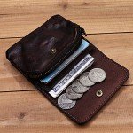 Leather Zipper Coin Purse Wallet for Men