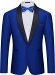 Royal Blue Slim Fit Tuxedo Jacket for Men
