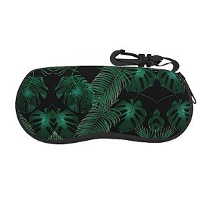 Guitar Print Eyeglass Case - Banana Leaf Green
