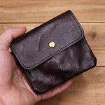 Leather Zipper Coin Purse Wallet for Men