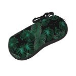 Guitar Print Eyeglass Case - Banana Leaf Green