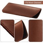 5 Pack Soft Leather Eyeglass Cases for Travel