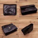Leather Zipper Coin Purse Wallet for Men