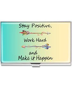 Swooflia Slim Metal Business Card Holder – Green Yellow