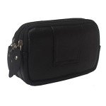 Men's Leather Waist Pack with 3 Pockets
