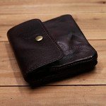 Leather Zipper Coin Purse Wallet for Men