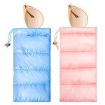2-Pack Soft Sunglasses Pouch with Drawstring Closure