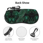 Guitar Print Eyeglass Case - Banana Leaf Green