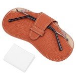 Men's Leather Sunglasses Case with Cleaning Cloth