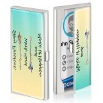 Swooflia Slim Metal Business Card Holder – Green Yellow