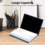 Stainless Steel Leather Business Card Holder for Men