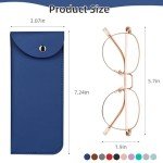 10-Pack Soft Leather Eyeglass Cases for Men