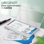 Swooflia Slim Metal Business Card Holder – Green Yellow