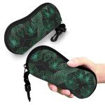 Guitar Print Eyeglass Case - Banana Leaf Green