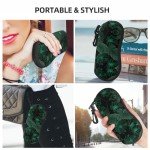 Guitar Print Eyeglass Case - Banana Leaf Green