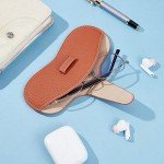 Men's Leather Sunglasses Case with Cleaning Cloth