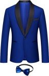 Royal Blue Slim Fit Tuxedo Jacket for Men