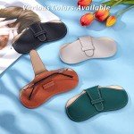 Men's Leather Sunglasses Case with Cleaning Cloth