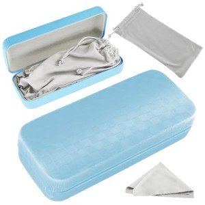 SmartTop Hard Shell Eyeglass Case with Cleaning Cloth