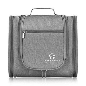 Extra Large Men's Hanging Toiletry Bag - Light Grey